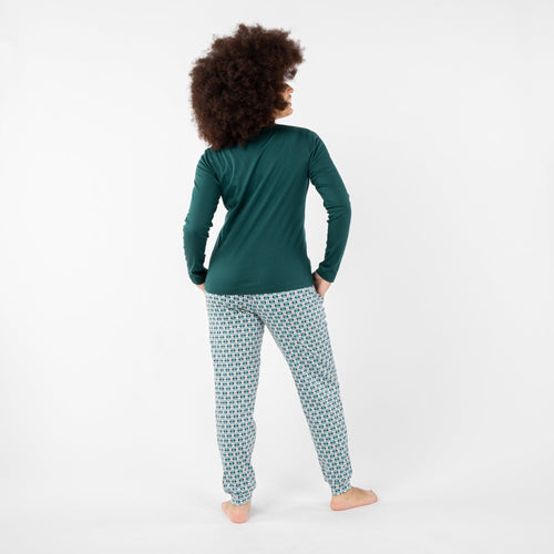 Fairtrade Organic Long Sleeve Pyjama Set with Bag (Patterned)