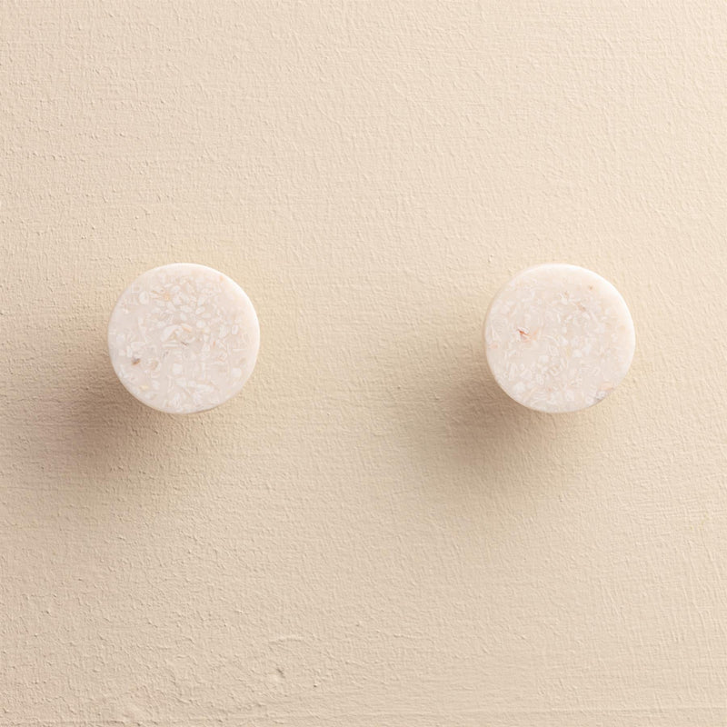 Farida Grey Marble Resin Round Drawer Knobs