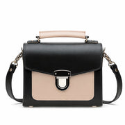 Handmade Leather Sugarcube Handbag - Cafe Noir