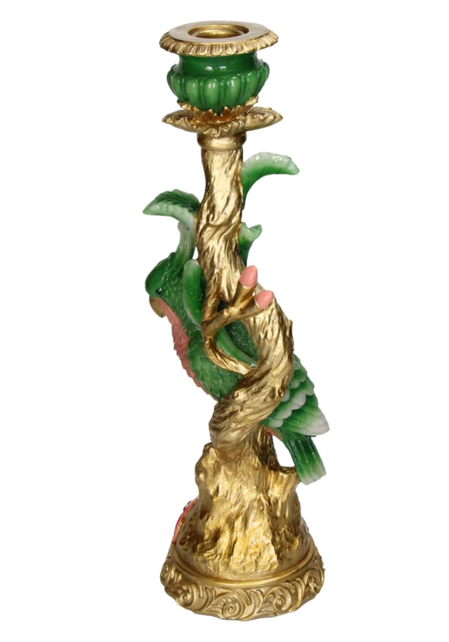 Emerald Parrot Candlestick