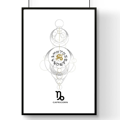 Capricorn art print | Zodiac horoscope signs