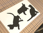 Cat Wall Stickers – Cute Cat Silhouette Vinyl Decor for Nursery