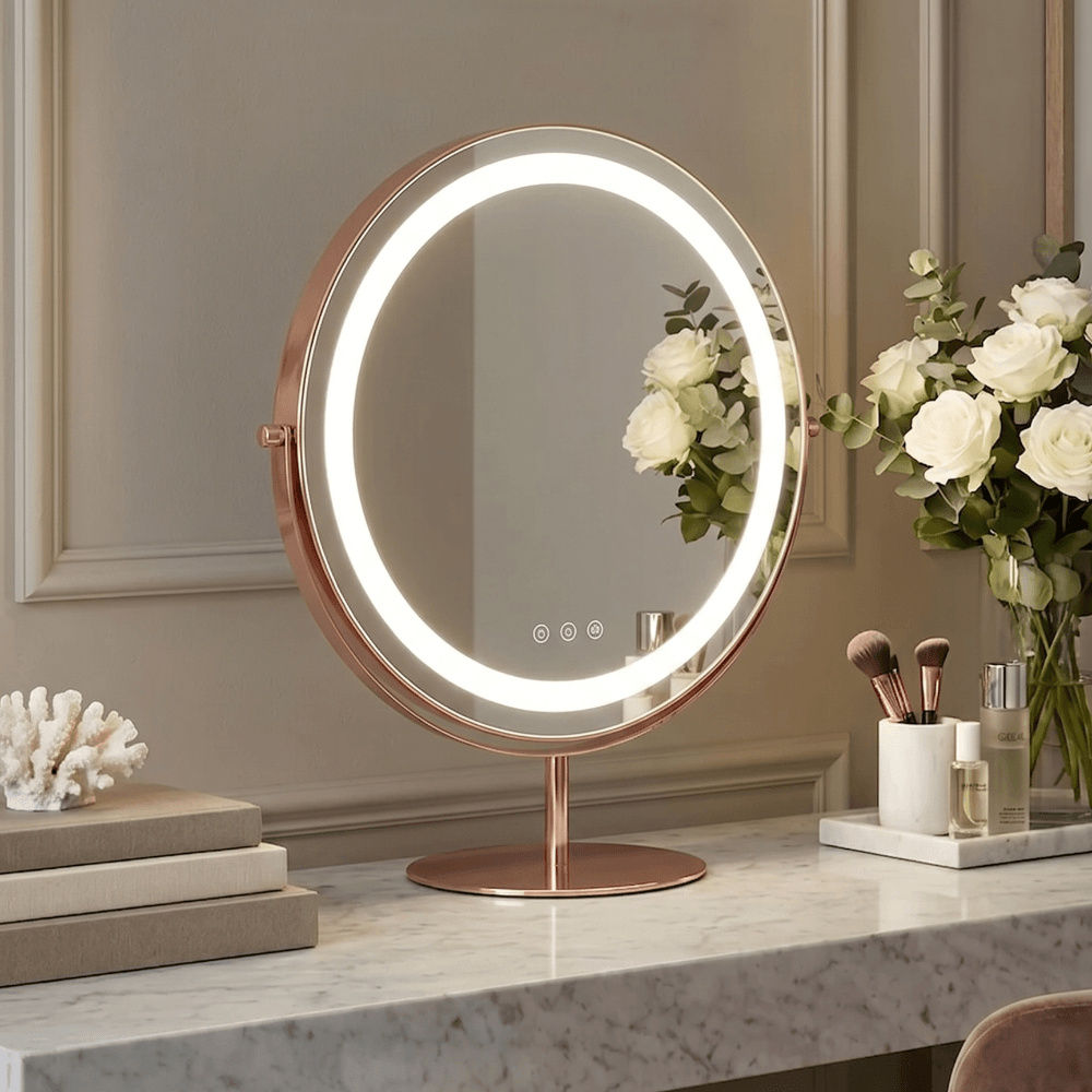 Celeste LED Vanity Mirror Rose Gold