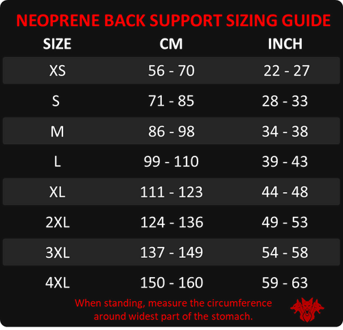 Neoprene Back Support Belt (7mm)