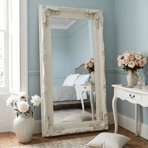 Charles Leaner Mirror in Cream  176cm x 90cm