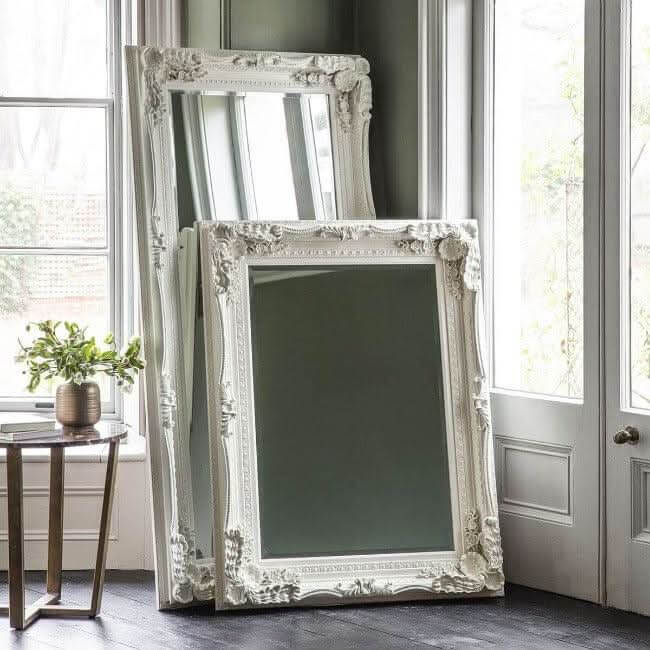 Charles Leaner Mirror in Cream  176cm x 90cm