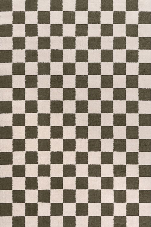 Loft Checkerboard Green Rug