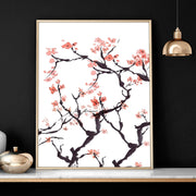 Cherry blossoms wall art | Set of 2 wall art prints