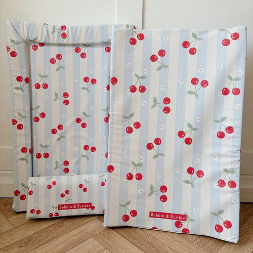 Travel Changing Mat - Cherry Stripe