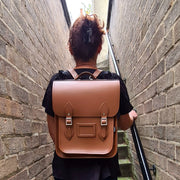 Handmade Leather City Backpack - Chestnut