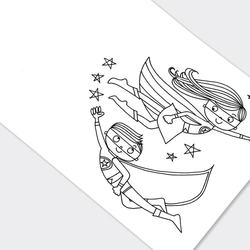 Children’s Super Hero Colouring Book for Creative Adventures