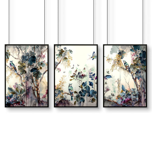 Framed Wall Art for Living Room – Set of 3 Prints