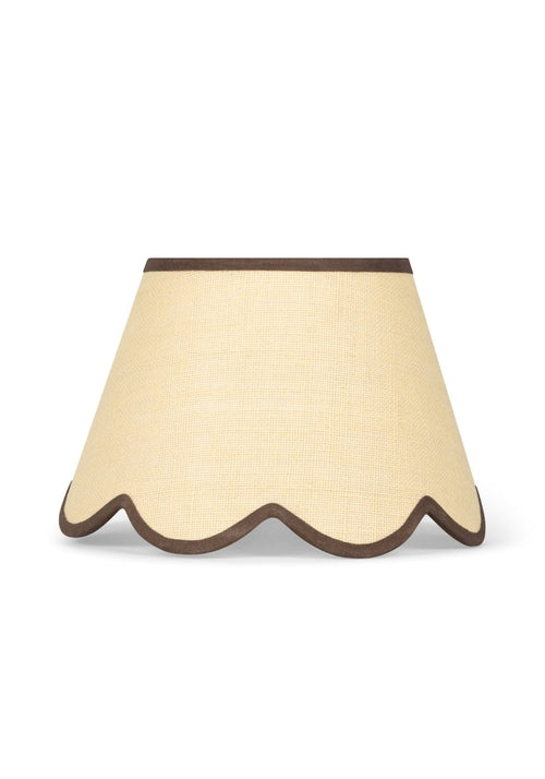 Chocolate Brown Jute Scallop Lampshade