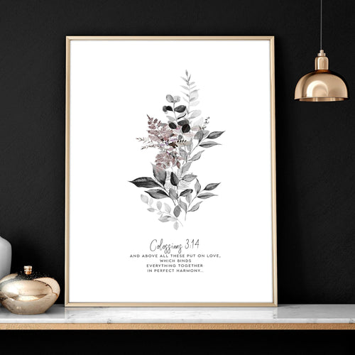 3 Piece Christian Wall Art – Set of 3 Framed Prints