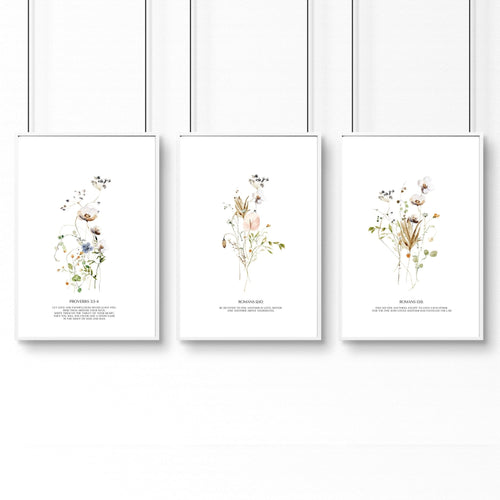 Prints for Hallway – Set of 3 Christian Wall Art