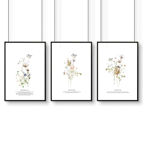 Prints for Hallway – Set of 3 Christian Wall Art
