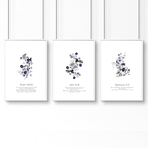Christianity pictures wall art for living room | set of 3 wall art prints