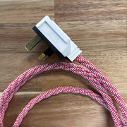 Christmas Red/White/Green Decorative Extension Lead - White Trailing Socket