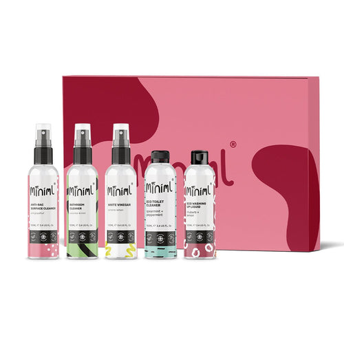 Miniml Cleaning Trial & Travel Set | 5 x 100ml Mini Cleaners Gift Bundle