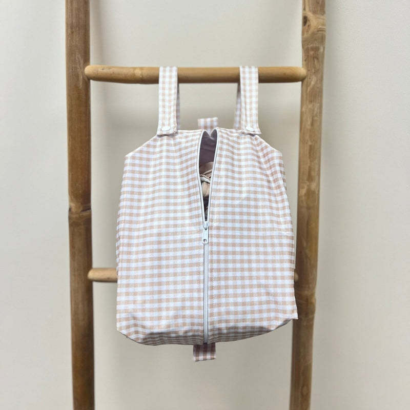 Cloth Nappy Pod - Stone Gingham