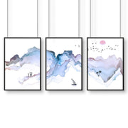 Coastline print | set of 3 wall art prints