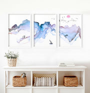 Coastline print | set of 3 wall art prints