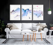 Coastline print | set of 3 wall art prints