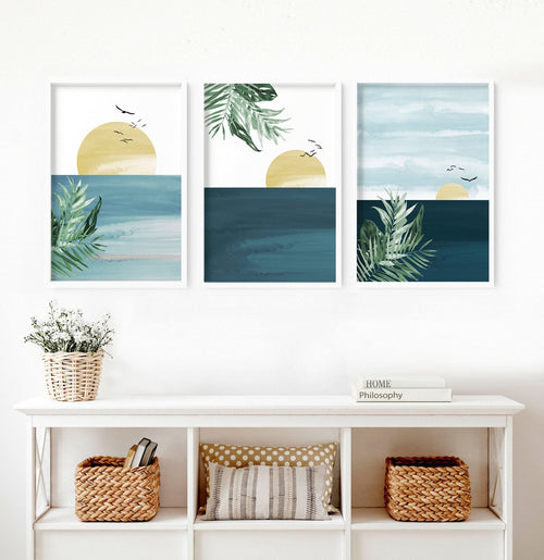 Tropical wall art | Set of 3 wall art prints