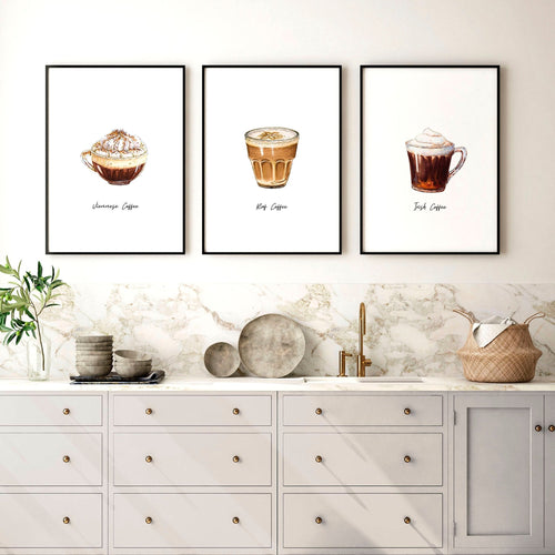 Coffee Wall Art Ideas – Set of 3 Kitchen Prints