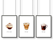 Coffee Wall Art Ideas – Set of 3 Kitchen Prints
