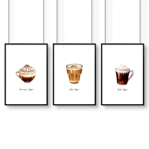 Coffee Wall Art Ideas – Set of 3 Kitchen Prints