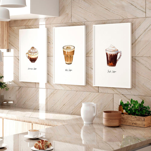 Coffee Wall Art Ideas – Set of 3 Kitchen Prints