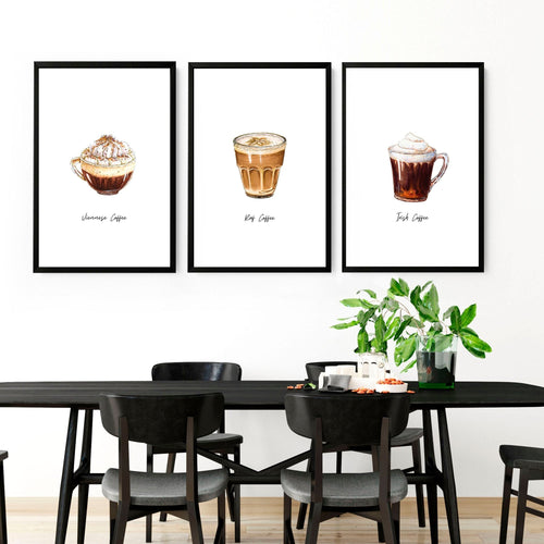 Coffee Wall Art Ideas – Set of 3 Kitchen Prints