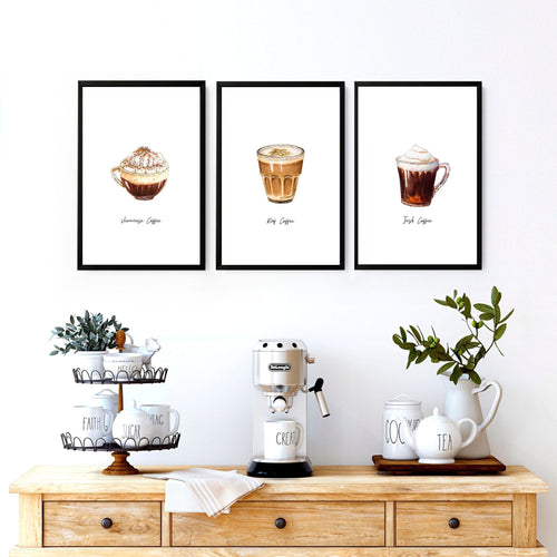 Coffee Wall Art Ideas – Set of 3 Kitchen Prints