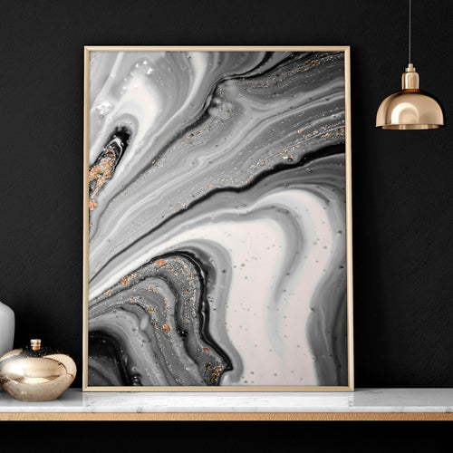 Living Room Wall Decor Ideas | Set of 3 Marble Art Prints