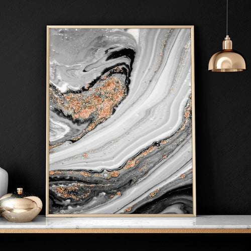 Living Room Wall Decor Ideas | Set of 3 Marble Art Prints