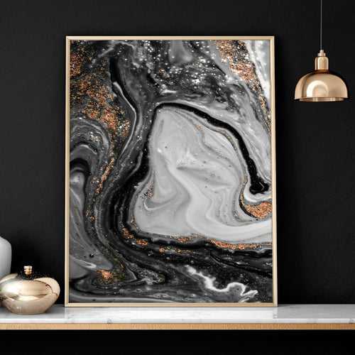 Living Room Wall Decor Ideas | Set of 3 Marble Art Prints