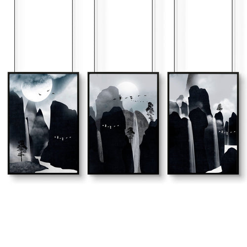 Art for living room wall | set of 3 Contemporary art prints