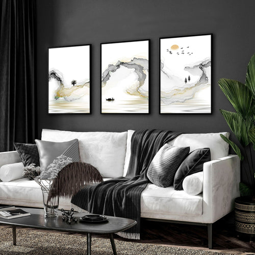 Japanese Wall Art Set of 3 | Framed Prints | AboutWallArt