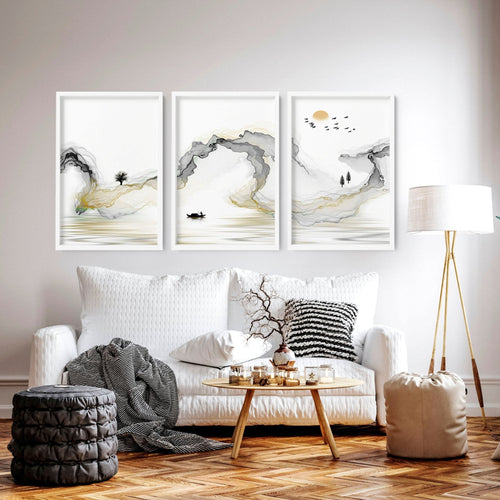 Japanese Wall Art Set of 3 | Framed Prints | AboutWallArt