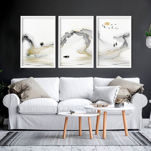 Japanese Wall Art Set of 3 | Framed Prints | AboutWallArt