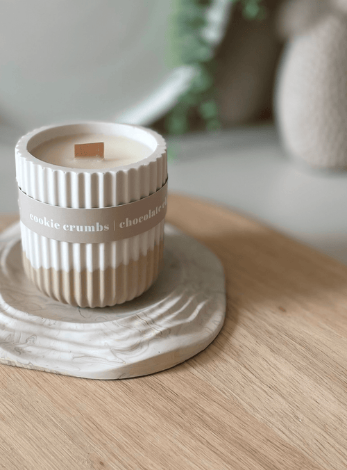 Cookie Crumbs Stoneware Soy Candle – Warm Scandi-Inspired Aroma