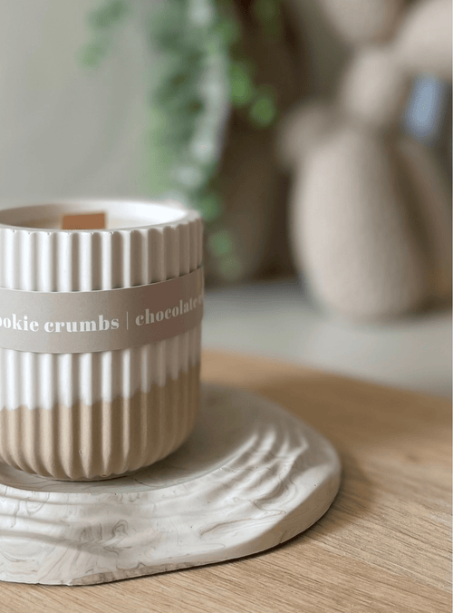 Cookie Crumbs Stoneware Soy Candle – Warm Scandi-Inspired Aroma