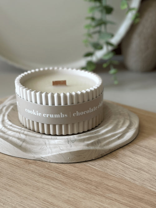 Cookie Crumbs Stoneware Soy Candle – Warm Scandi-Inspired Home Scent