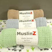 Cotton Waffle Baby Blanket