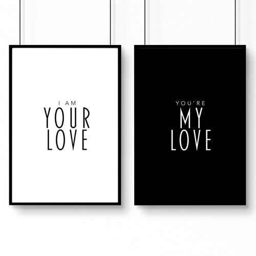 Wedding anniversary gifts for couples | set of 2 wall art prints