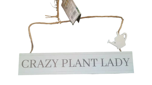 The Potting Shed Hanging Garden Signs 26cm Garden Shed Gift  CRAZY PLANT  LADY