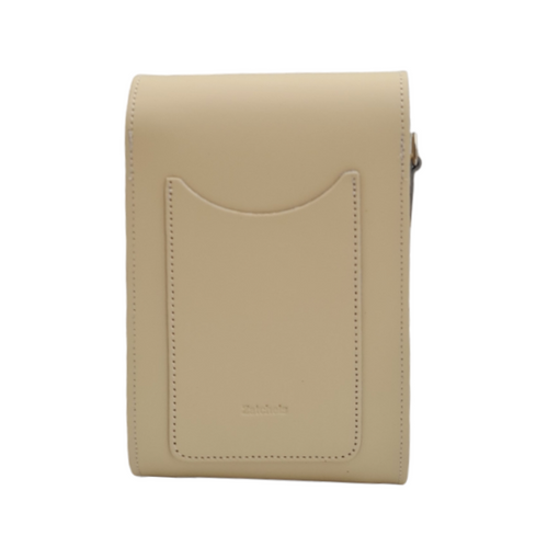 Handmade Leather Festival Phone Bag - Cream