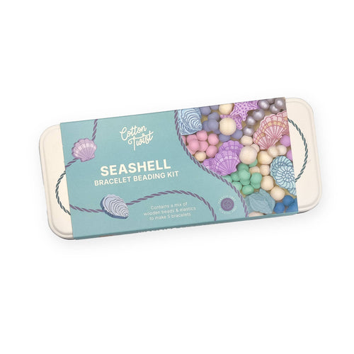 Create Your Own Seashell Bracelet Bead Craft Kit in Reusable Tin