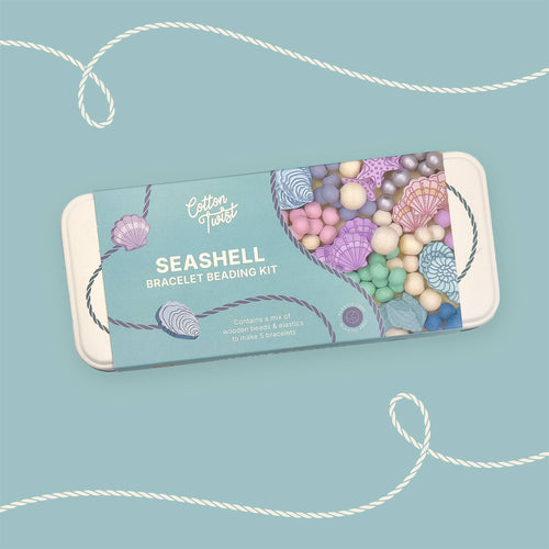 Create Your Own Seashell Bracelet Bead Craft Kit in Reusable Tin